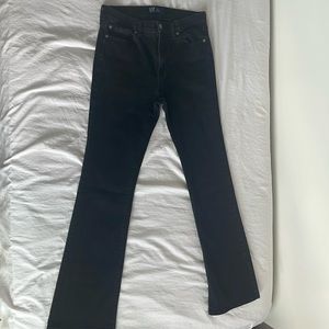 Black mid rise bootcut jeans